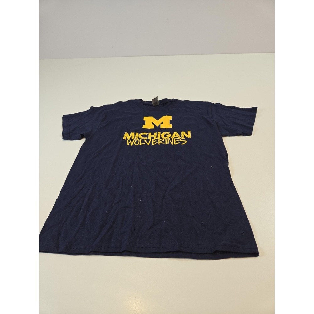 Michigan Wolverines Shirt Youth Medium Blue NCAA College Football Graphic Tee